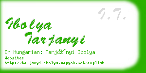 ibolya tarjanyi business card